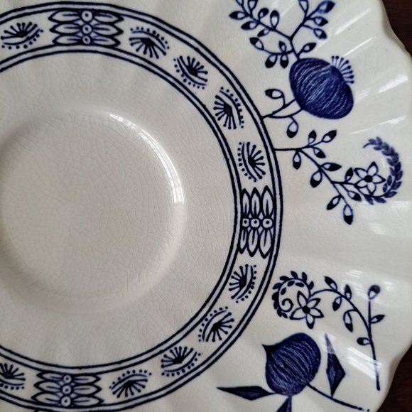 JG Meakin England 4 saucers - Classic White Nordic Blue Onion - Picture 4 of 8